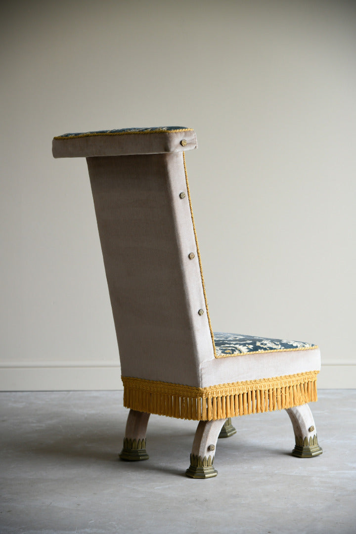 Antique Gothic Prayer Chair