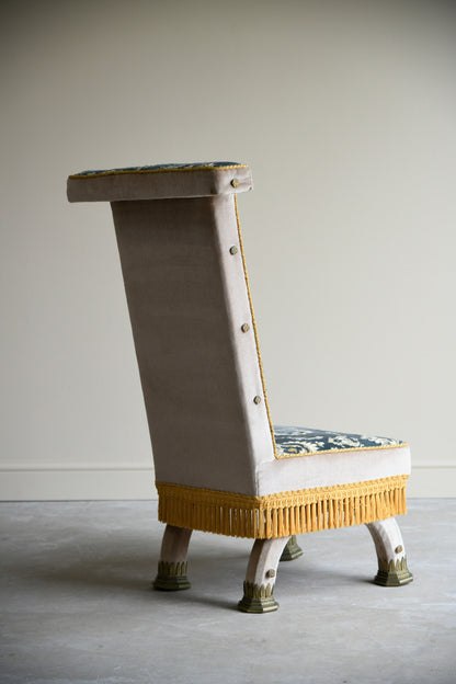 Antique Gothic Prayer Chair