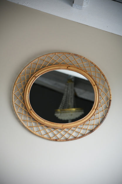 Retro Cane Wall Mirror
