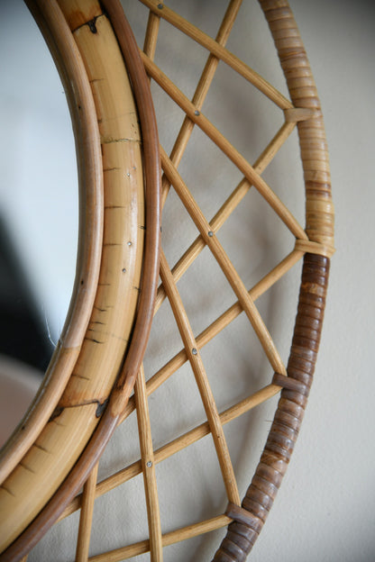 Retro Cane Wall Mirror