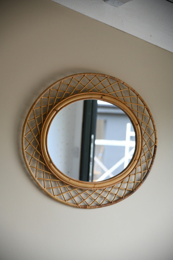 Retro Cane Wall Mirror