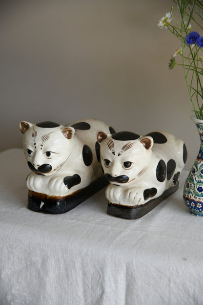 Pair Of Chinese Stoneware Head Rests