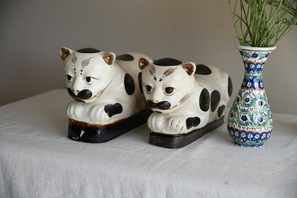 Pair Of Chinese Stoneware Head Rests