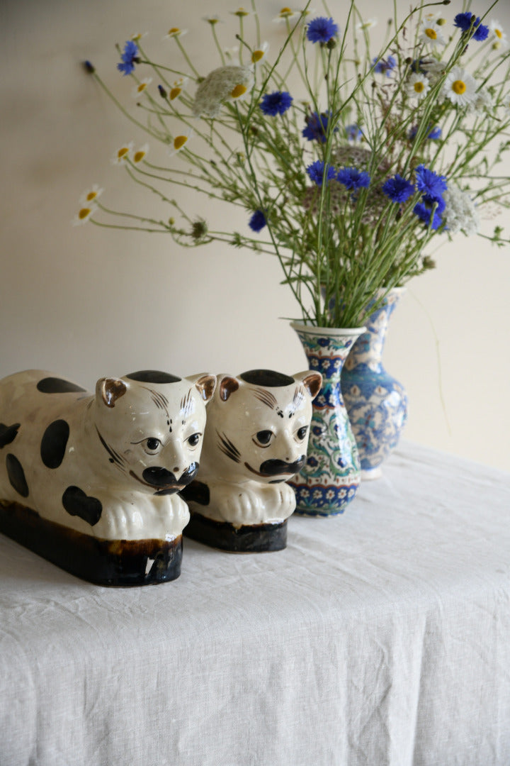 Pair Of Chinese Stoneware Head Rests