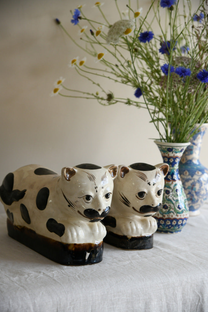 Pair Of Chinese Stoneware Head Rests