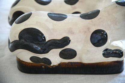 Pair Of Chinese Stoneware Head Rests