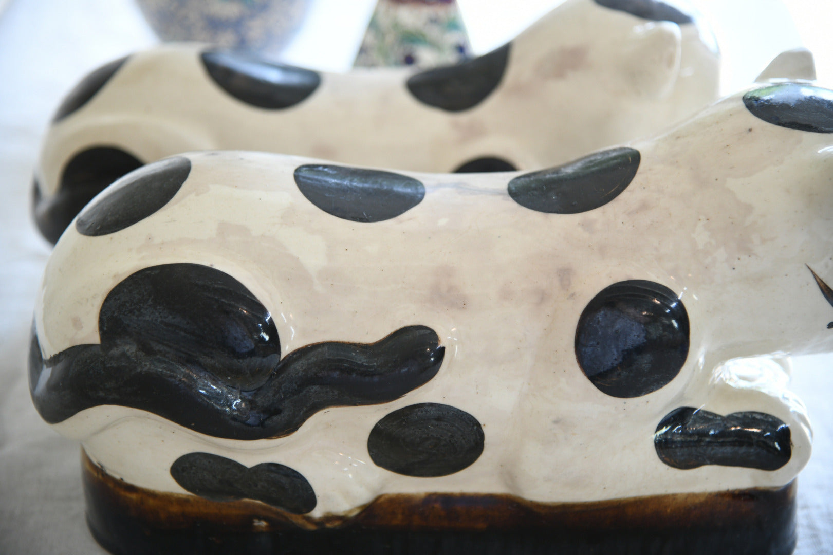 Pair Of Chinese Stoneware Head Rests