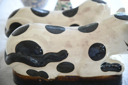 Pair Of Chinese Stoneware Head Rests