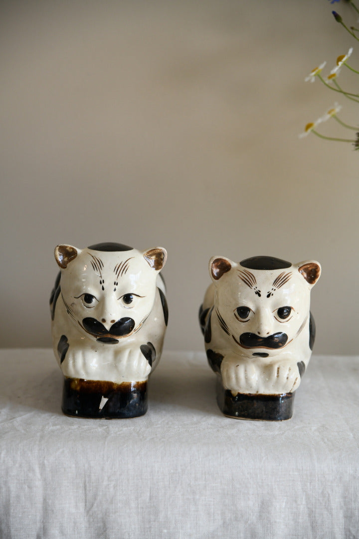 Pair Of Chinese Stoneware Head Rests