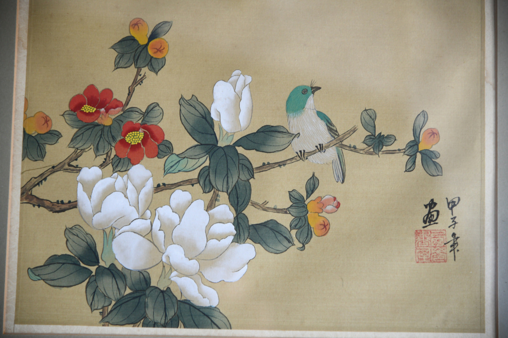 Pair Chinese Silk Paintings