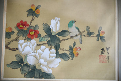 Pair Chinese Silk Paintings