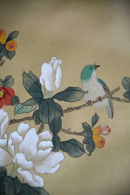Pair Chinese Silk Paintings