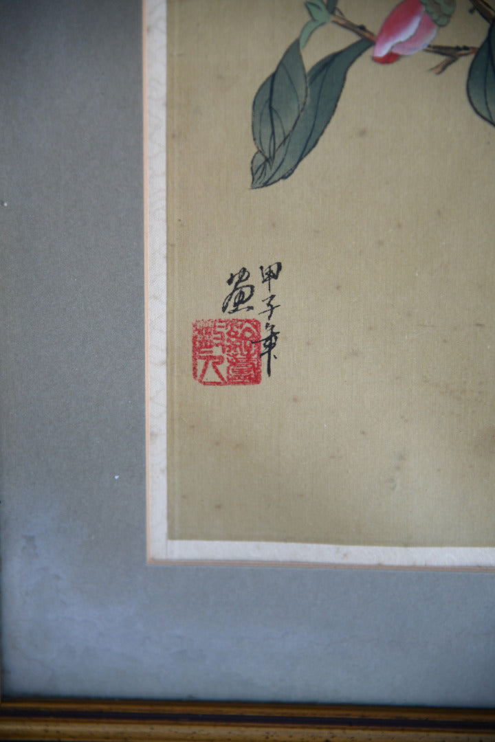 Pair Chinese Silk Paintings