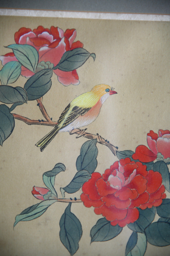 Pair Chinese Silk Paintings