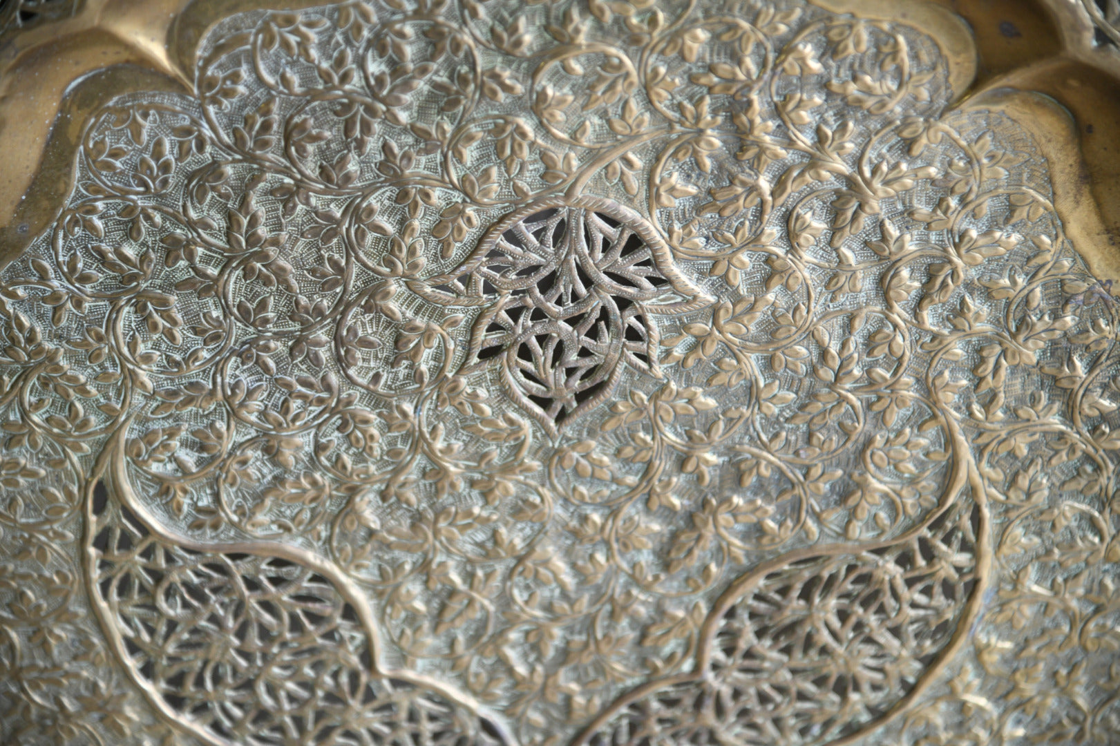 Decorative Eastern Brass Tray