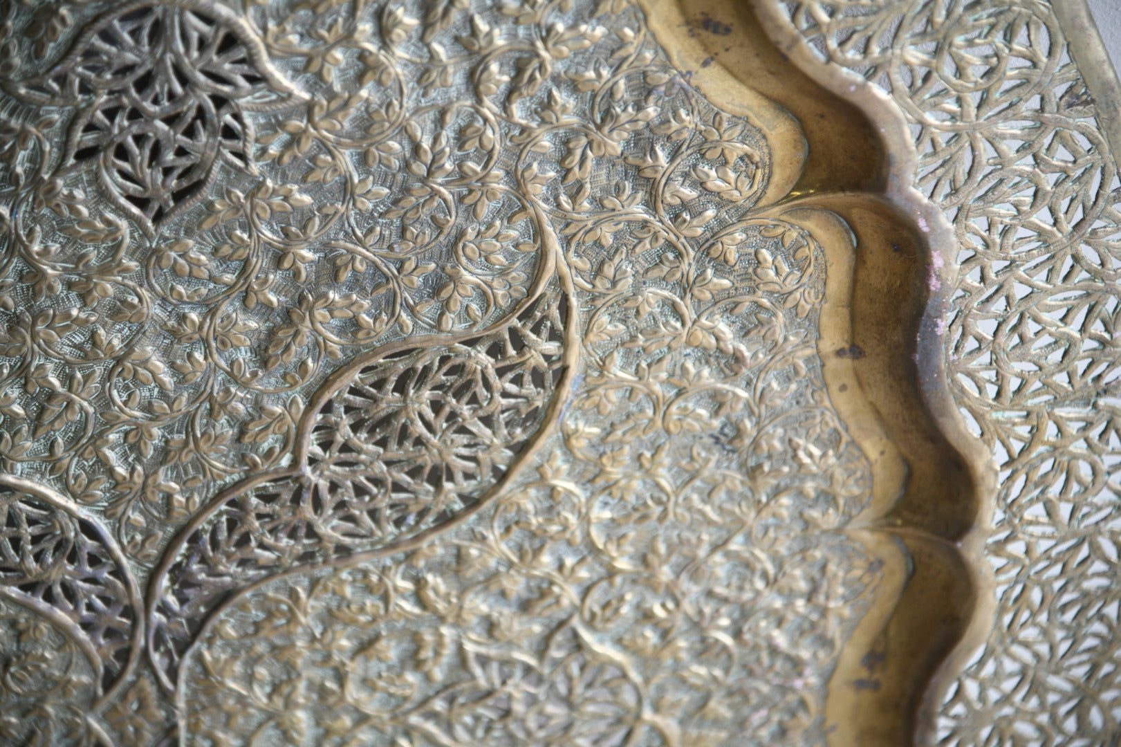 Decorative Eastern Brass Tray