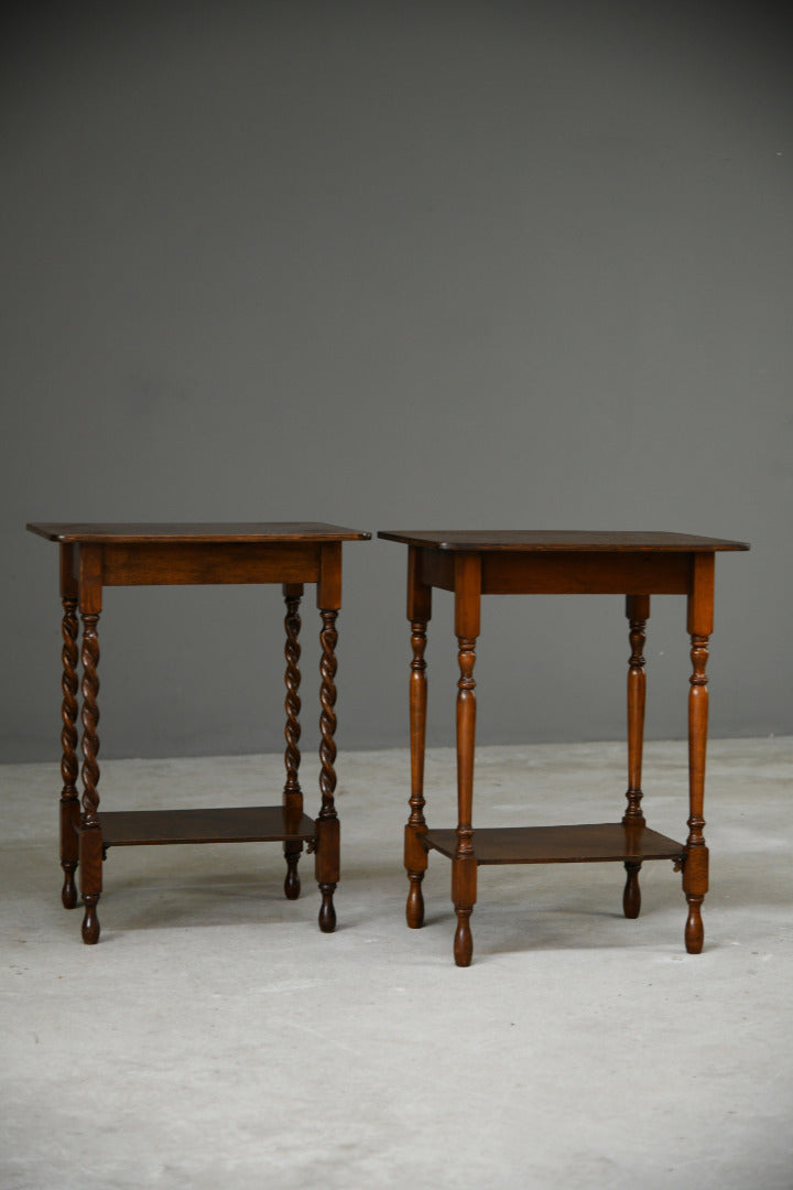 Pair Two Tier Side Tables