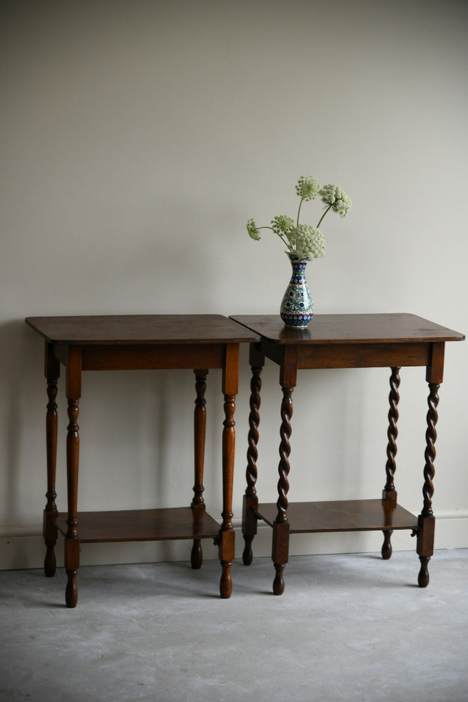 Pair Two Tier Side Tables