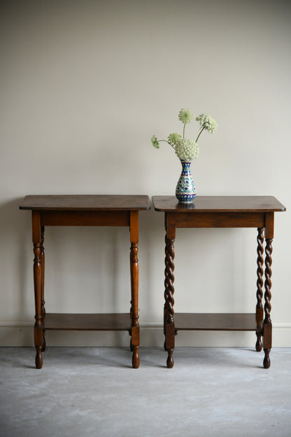 Pair Two Tier Side Tables