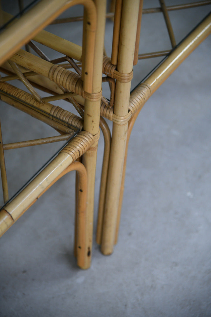 Pair Wicker Bedside Tables