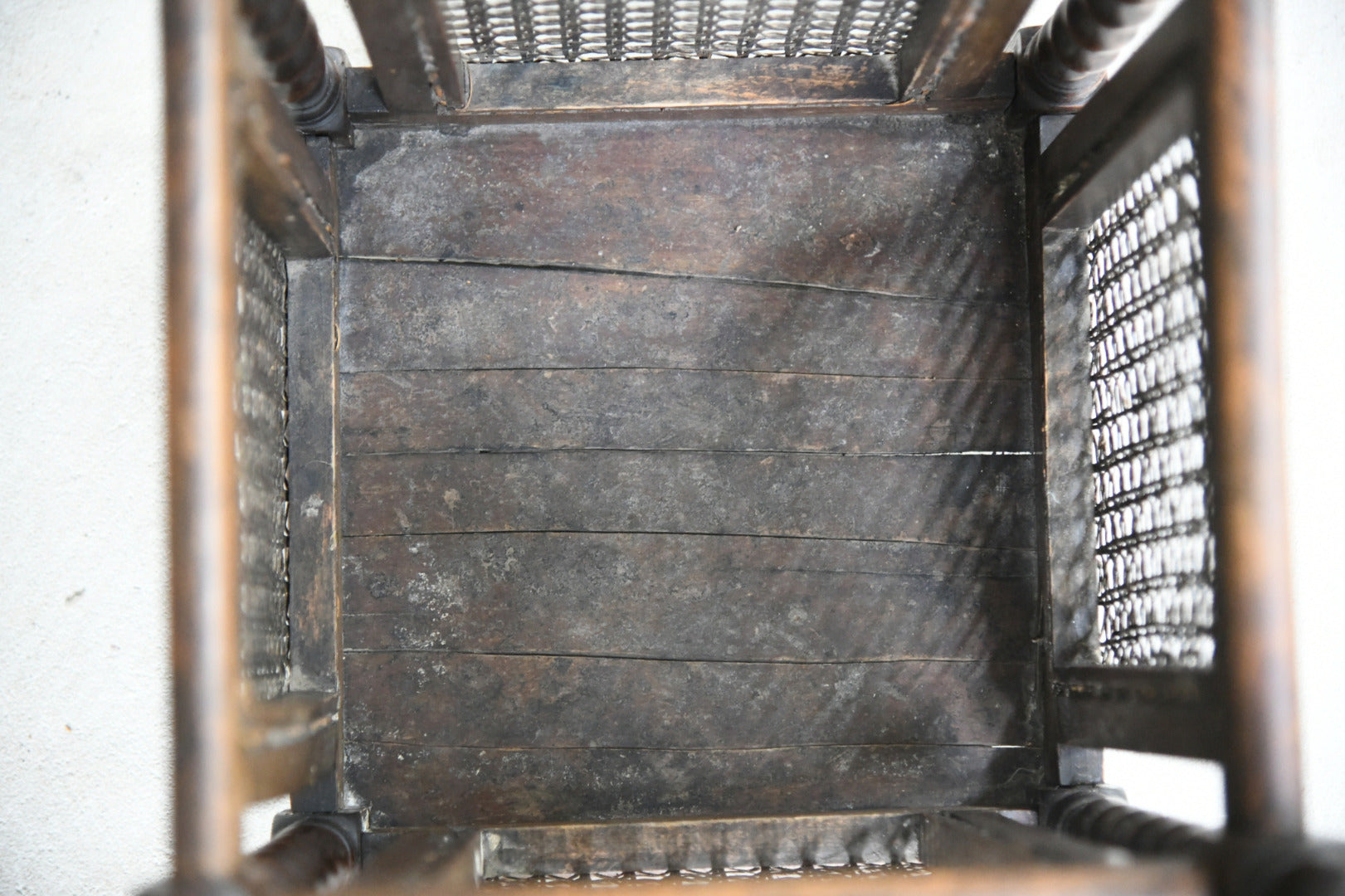 Early 20th Century Cane Waste Paper Basket