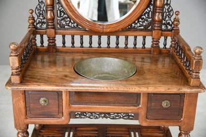 Anglo Asian Washstand Swing Mirror Back