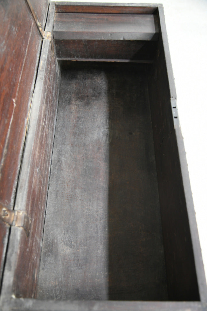 Antique Eastern Teak & Brass Chest