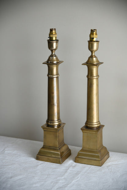 Pair Brass India Jane Table Lamps