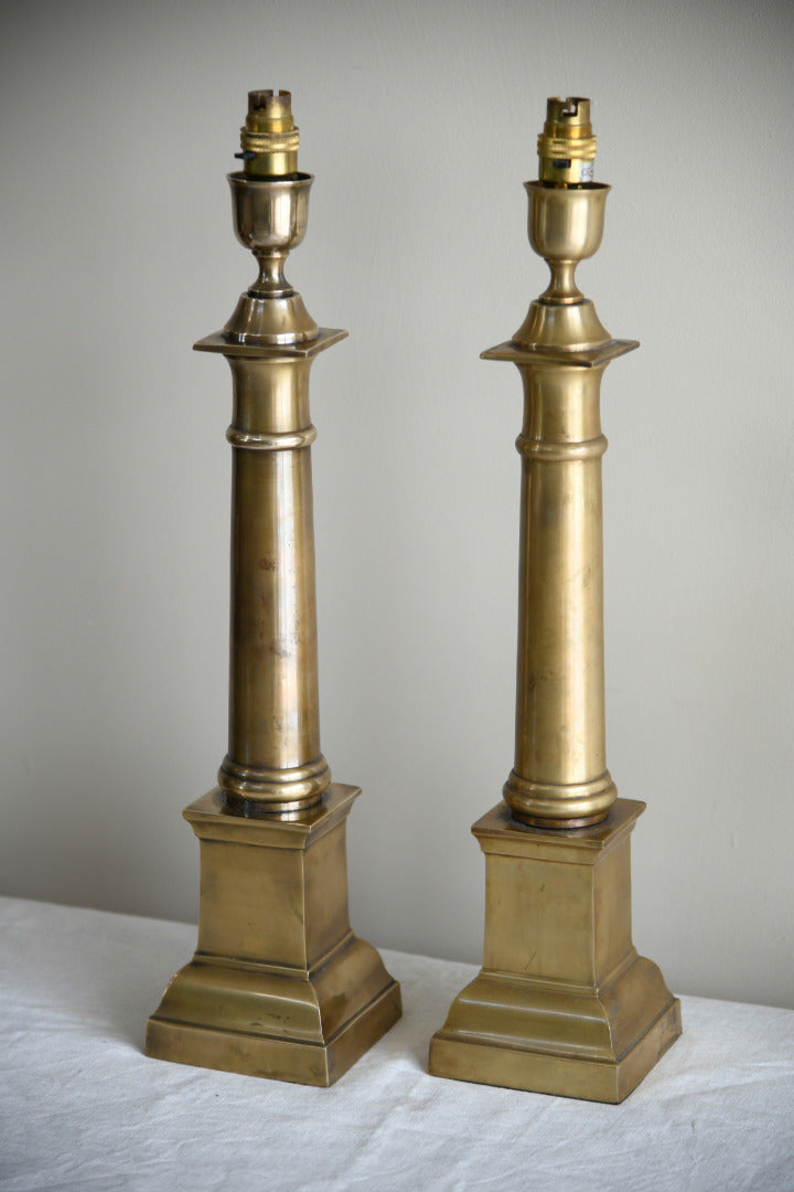 Pair Brass India Jane Table Lamps