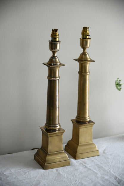 Pair Brass India Jane Table Lamps