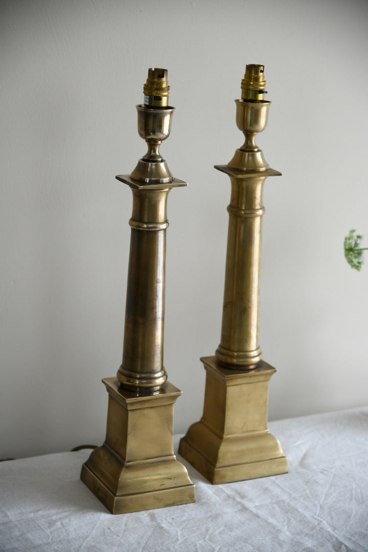 Pair Brass India Jane Table Lamps