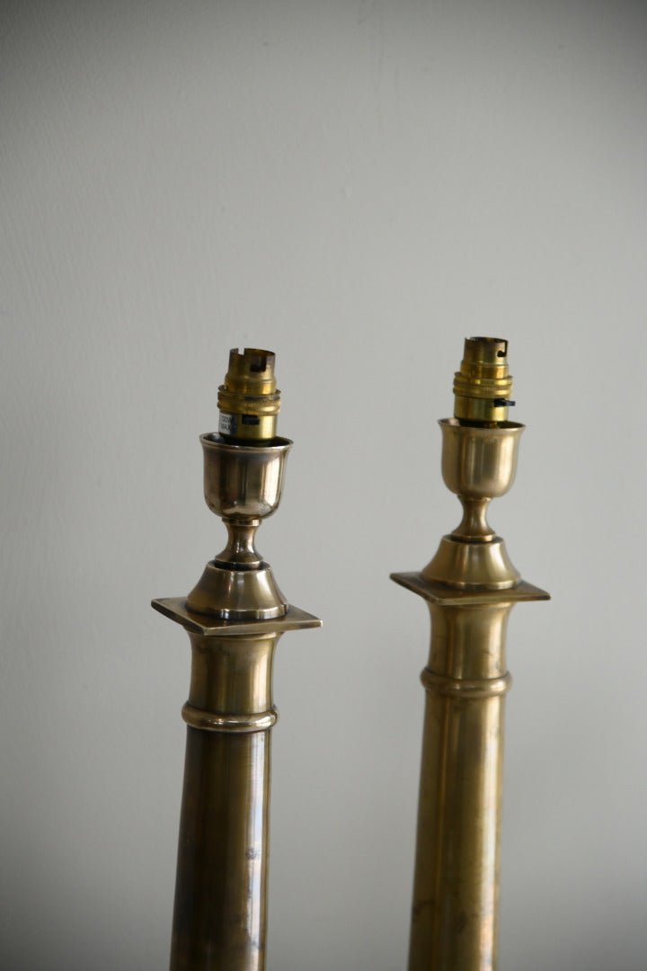 Pair Brass India Jane Table Lamps