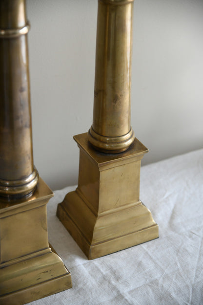 Pair Brass India Jane Table Lamps