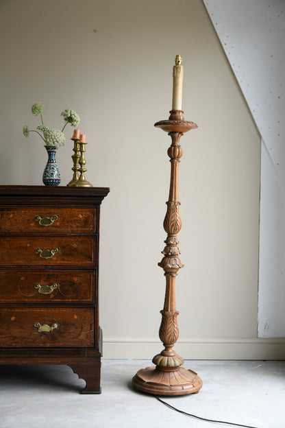 Carved Acanthus Leaf Standard Lamp