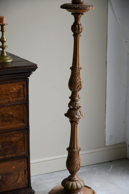Carved Acanthus Leaf Standard Lamp