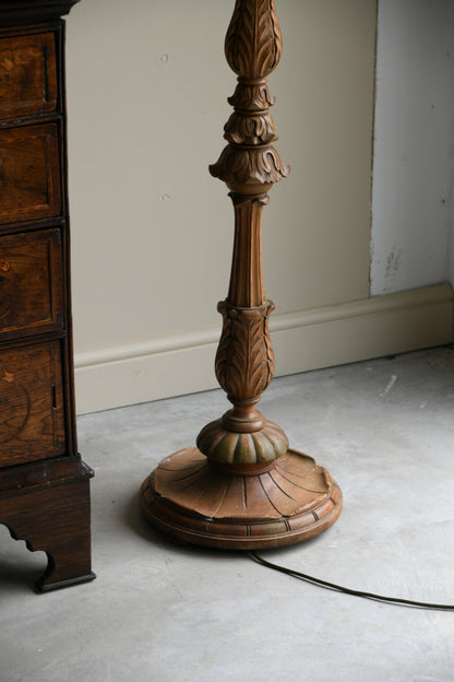 Carved Acanthus Leaf Standard Lamp