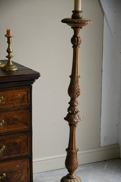 Carved Acanthus Leaf Standard Lamp