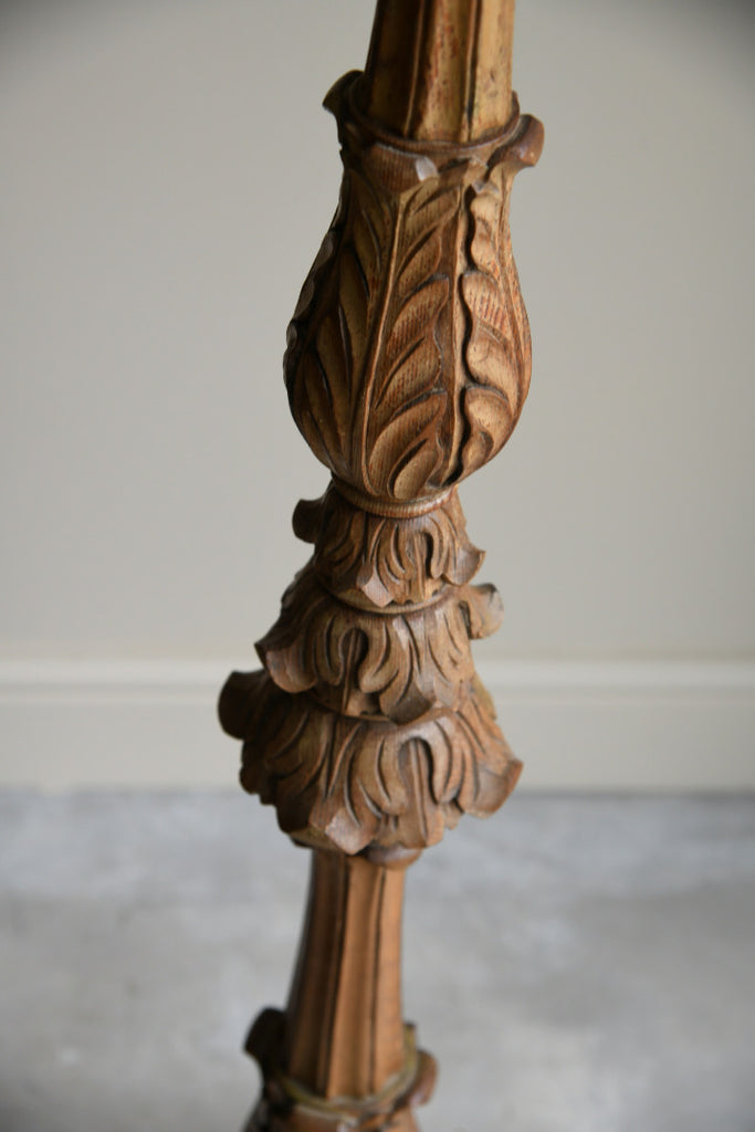 Carved Acanthus Leaf Standard Lamp