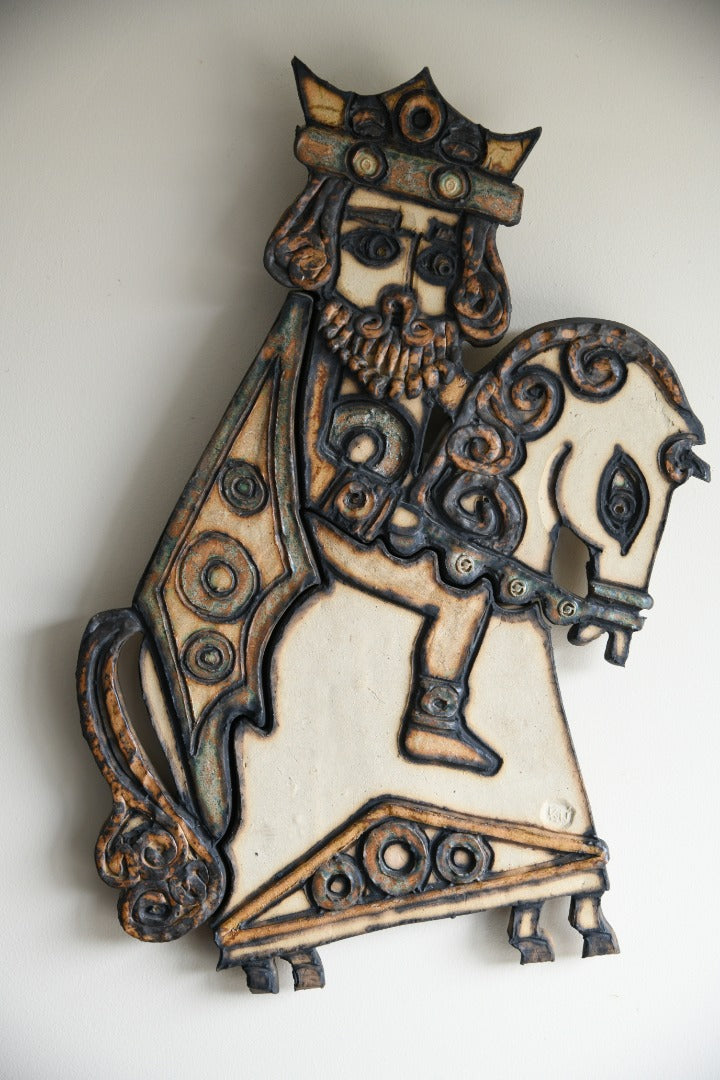 Large Stoneware King Wall Plaque
