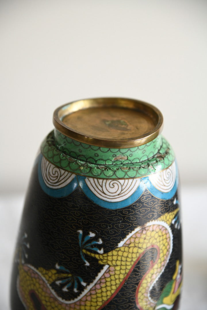 Pair Japanese Cloisonne Vase