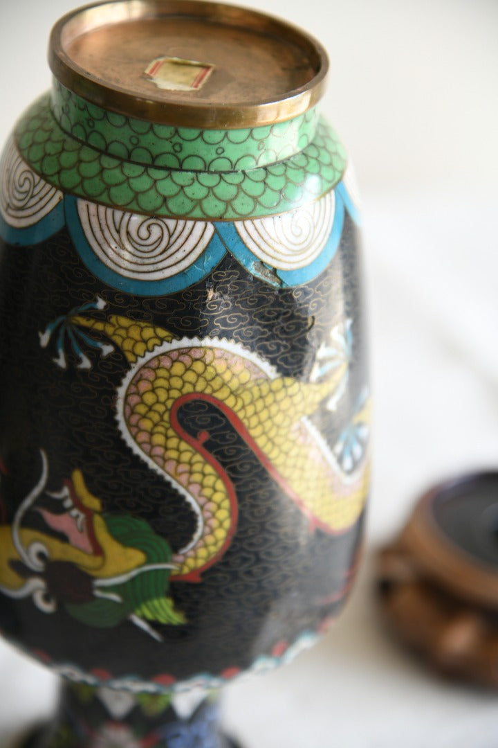 Pair Japanese Cloisonne Vase