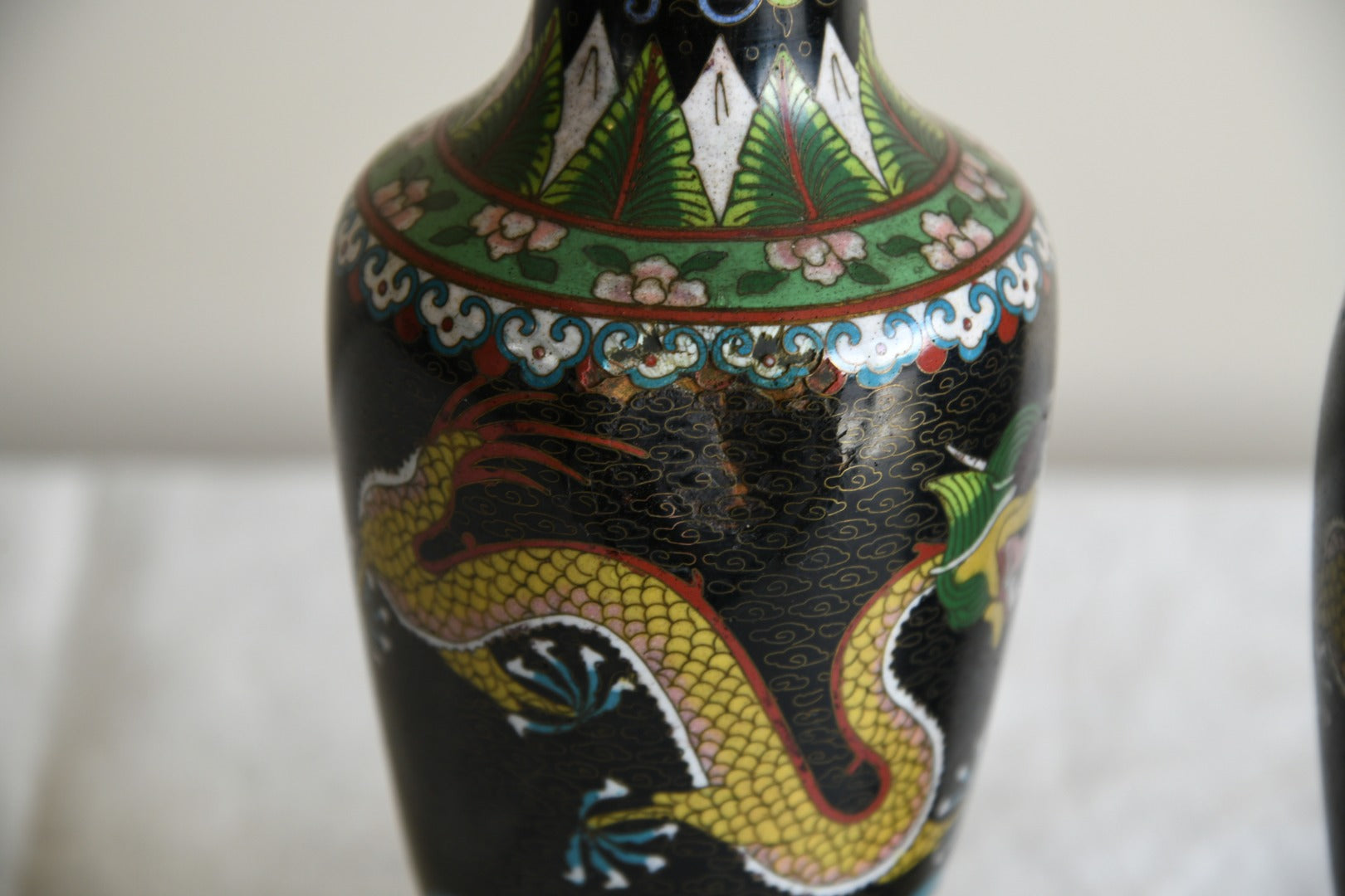 Pair Japanese Cloisonne Vase