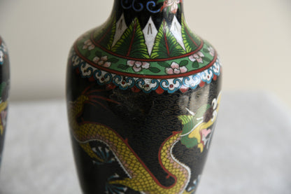 Pair Japanese Cloisonne Vase