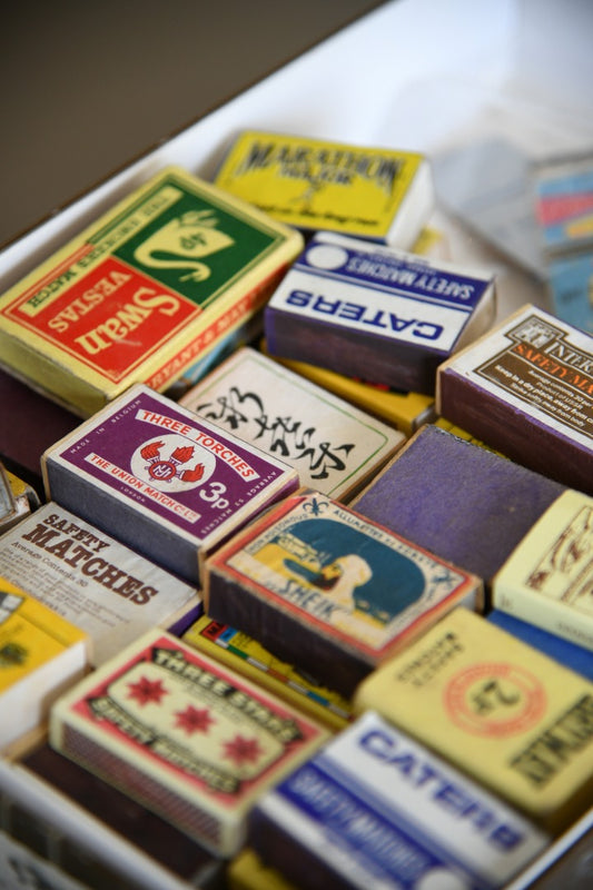 Collection of Vintage Matchboxes & Book