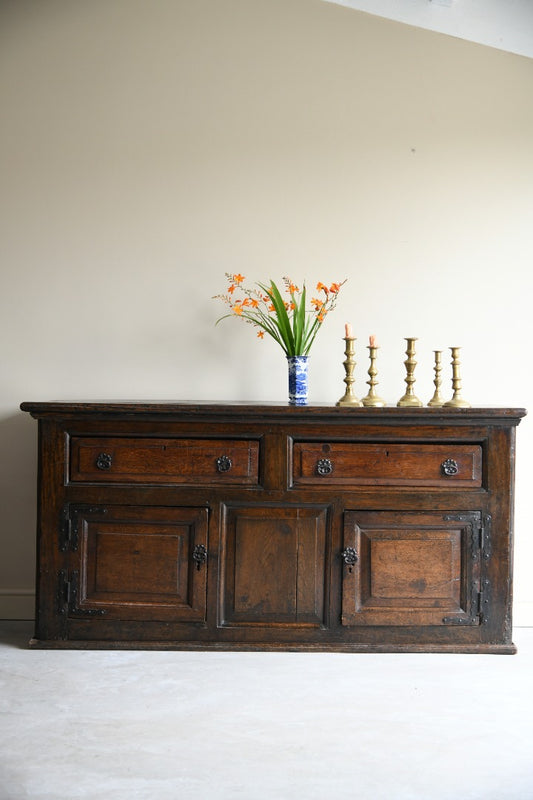 Large 18th Century Oak Dresser Base