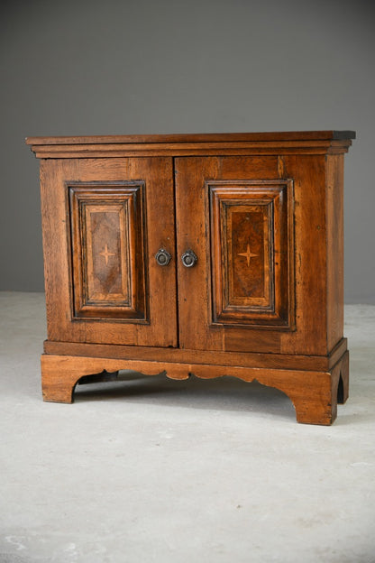 Continental Oak Marquetry Cupboard