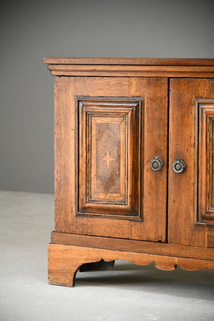 Continental Oak Marquetry Cupboard