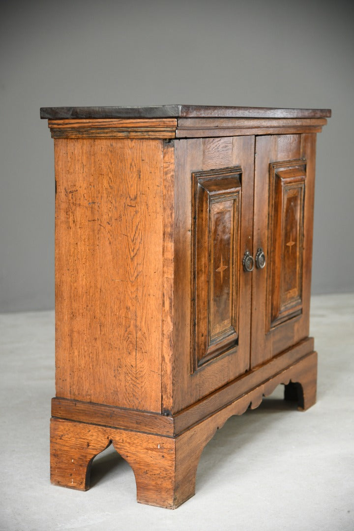 Continental Oak Marquetry Cupboard