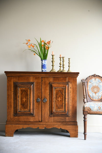 Continental Oak Marquetry Cupboard