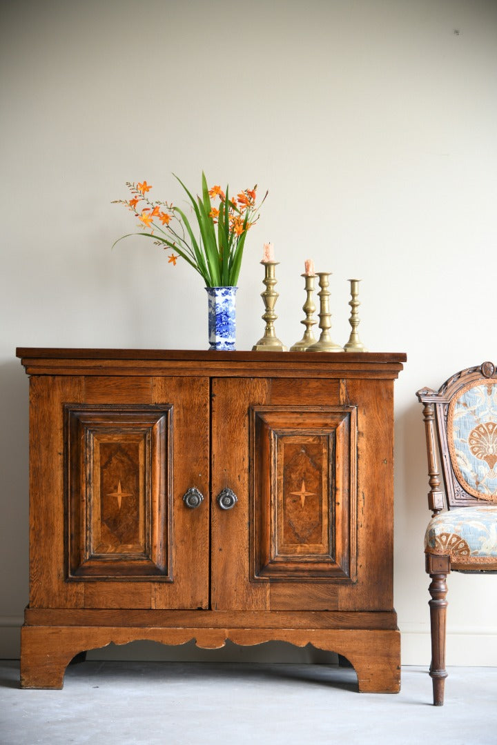 Continental Oak Marquetry Cupboard